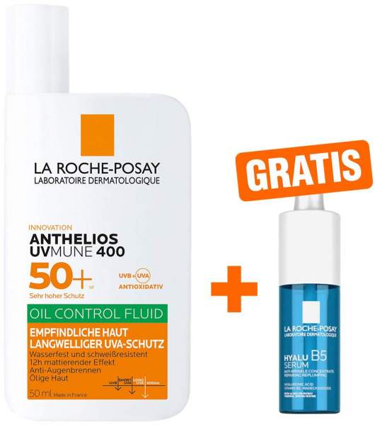 La Roche Posay Anthelios UV Mune Oil Control LSF50 50 ml Fluid + gratis Hyalu B5 Serum 10 ml