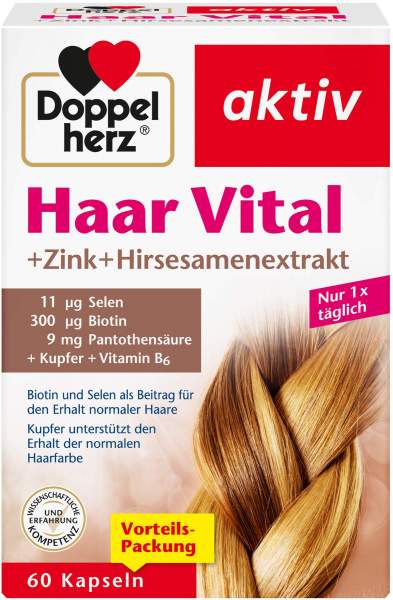Doppelherz aktiv Haar Vital + Zink + Hirsesamenextrakt 60 Kapseln
