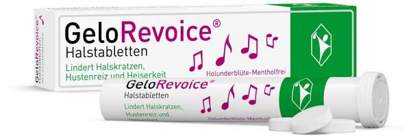 GeloRevoice Halstabletten Holunderblüte - Mentholfrei 20 Lutschtabletten