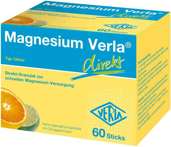 Magnesium Verla Direkt Citrus 60 Granulatbeutel