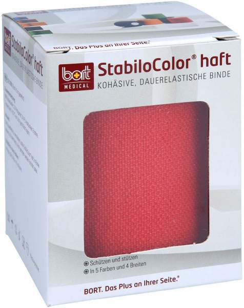 Bort Stabilocolor Haft Binde 8cm Rot