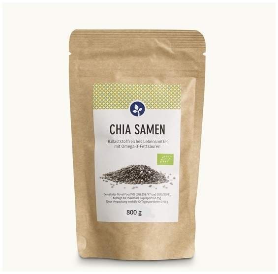 Chia Samen 100 % Bio Kerne 800 G