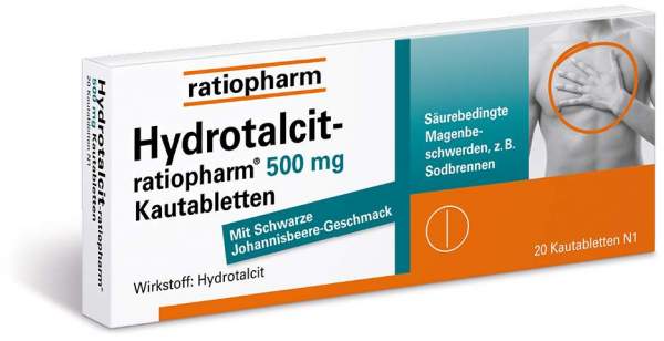 Hydrotalcid-ratiopharm 500 mg 20 Kautabletten