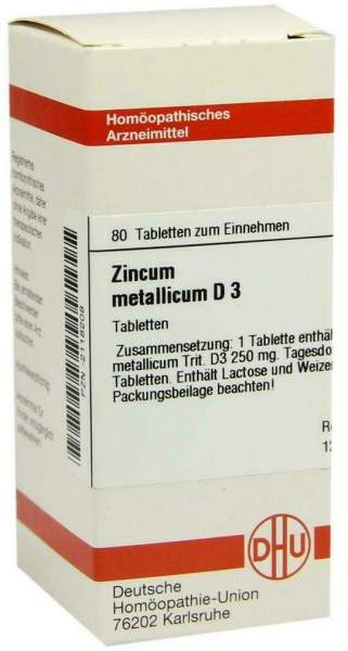 DHU Zincum Metallicum D3 80 Tabletten