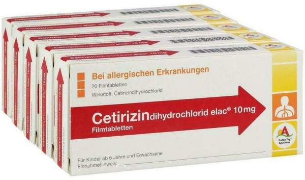 Cetirizindihydrochlorid Elac 10 mg Filmtabletten