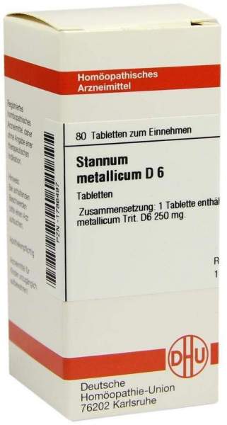 Stannum Metallicum D6 Dhu 80 Tabletten