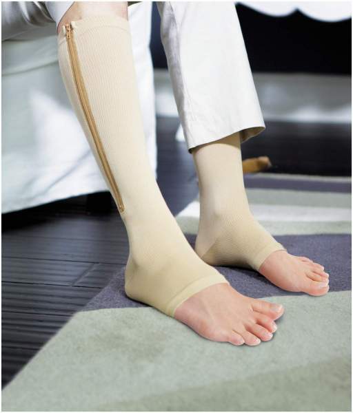 Comfy Socks Kompressionsstrümpfe Beige, 1 Paar