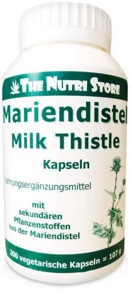 Mariendistel Milk Thistle 200 mg Vegetarische Kapseln