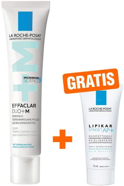 La Roche Posay Effaclar Duo+ M Creme 40 ml + gratis Lipikar Syndet AP+ 15 ml