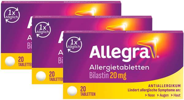 Allegra Allergietabletten 20 mg 3 x 20 Tabletten