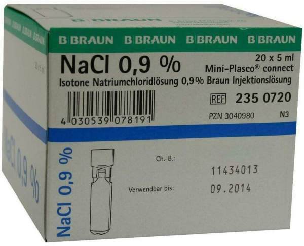 Kochsalz 0,9% Miniplasco 20 x 5 ml
