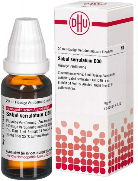 Dhu Sabal Serrulatum D30 Dilution
