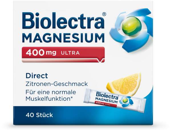 Biolectra Magnesium 400 mg ultra Direct Zitronengeschmack 40 Pellets