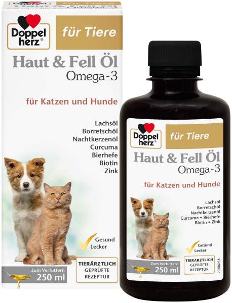 Doppelherz Haut &amp; Fell Öl Für Katzen und Hunde 250 ml