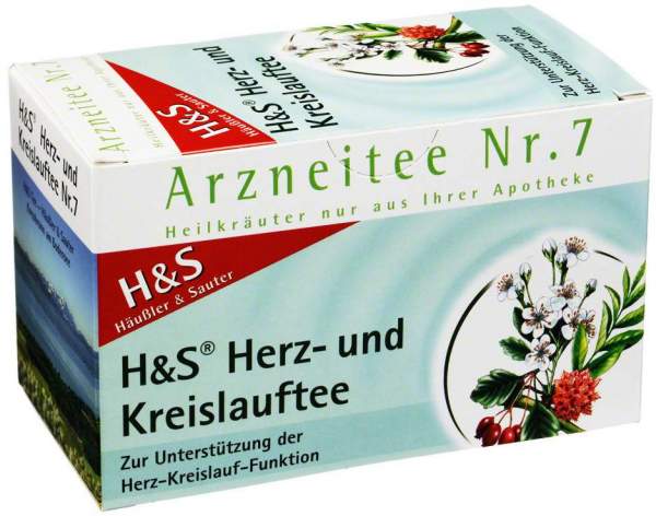 H&amp;S Herz Kreislauf Tee Filterbeutel 20 Filterbeutel
