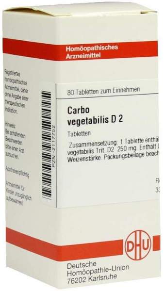 DHU Carbo vegetabilis D2 80 Tabletten