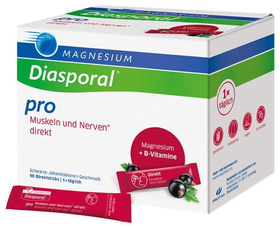 Magnesium Diasporal Pro Muskeln und Nerven direk Direktgranulat 90 Sticks
