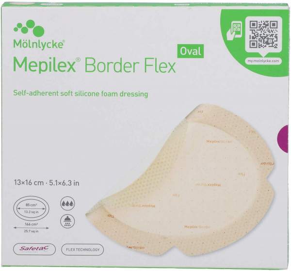 Mepilex Border Flex Schaumverb.Haft.13x16 cm Oval