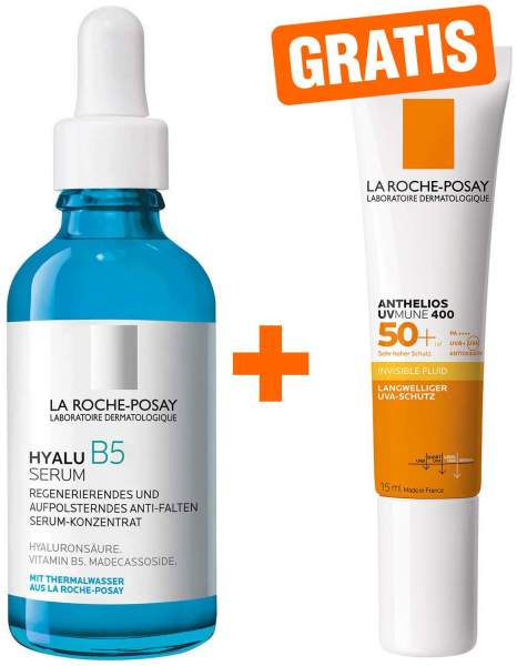 La Roche Posay Hyalu B5 Serum 50 ml + gratis Invisible Fluid UVMune 400 LSF50+ 15 ml