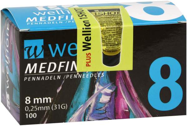 Wellion Medfine plus Pen-Nadeln 8 mm 100 Stück