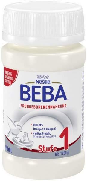 Nestle Beba Frühgeborenen Nahrung Stufe 1 Flüssig 32 X 90 ml