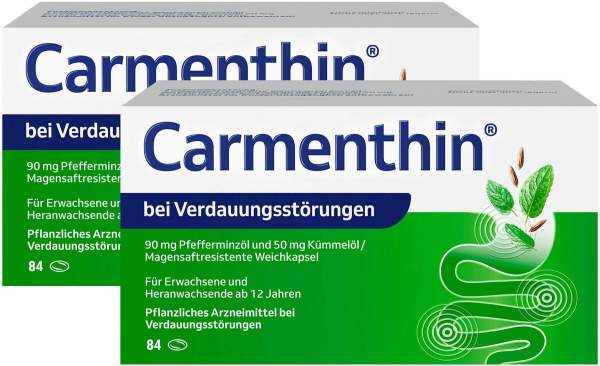 Carmenthin bei Verdauungsstörungen 2 x 84 magensaftresistente Weichkapseln