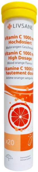 Livsane Vitamin C 1000 mg Hochdosiert 20 Brausetabletten