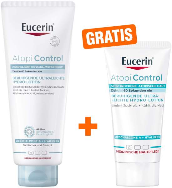 Eucerin AtopiControl Hydro-Lotion 400 ml + gratis AtopiControl Hydro-Lotion 20 ml