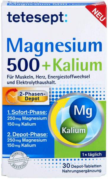 Tetesept Magnesium 500 + Kalium 30 Tabletten