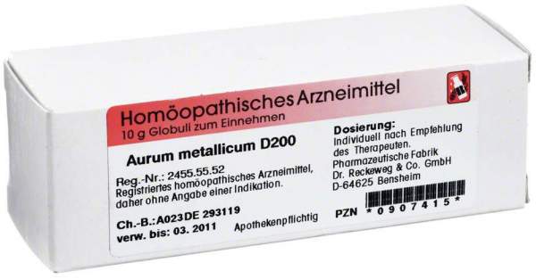 Aurum Metallicum D 200 Globuli 10 G