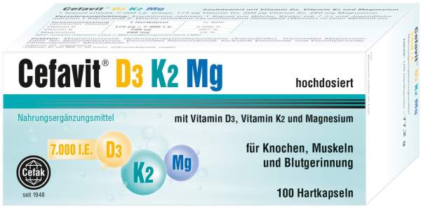Cefavit D3 K2 mg 7.000 I.E. 100 Kapseln