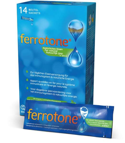 Ferrotone Natürliches Eisen Plus Vitamin C Apfel 14 X 25 ml Beutel