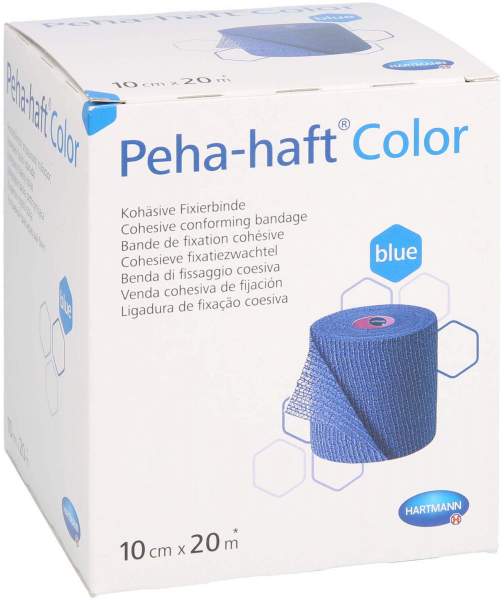 Peha-Haft Color Fixierbinde Latexf.10 Cmx20 M Blau