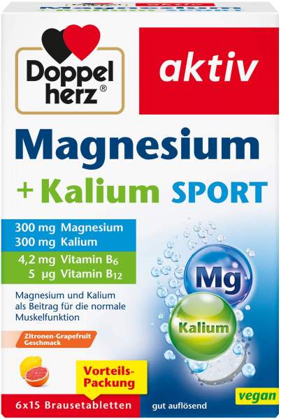 Doppelherz Aktiv Magnesium + Kalium Sport 6 X 15 Brausetabletten