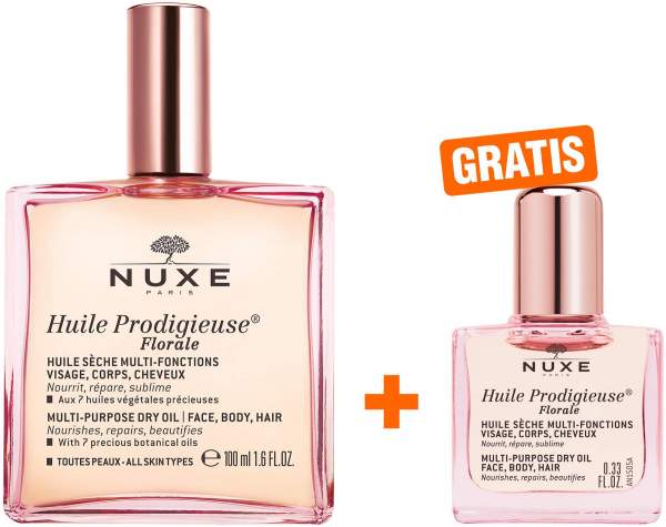 Nuxe Huile Prodigieuse Florale 100 ml + gratis Nuxe Huile Prodigieuse Florale 10 ml