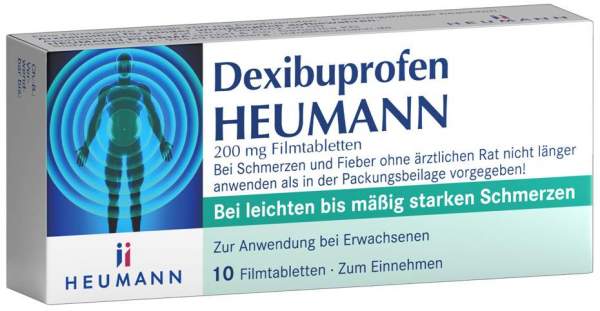Dexibuprofen Heumann 200 mg 10 Filmtabletten