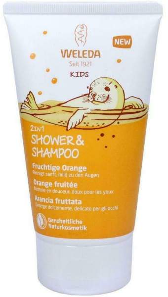 Weleda Kids 2 in 1 Shower &amp; Shampoo Fruchtige Orange 150 ml