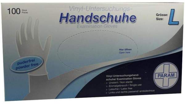 Handschuhe Einmal Vinyl L Puderfrei 100 Stück