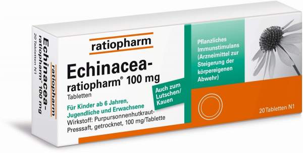 Echinacea Ratiopharm 100mg 20 Tabletten