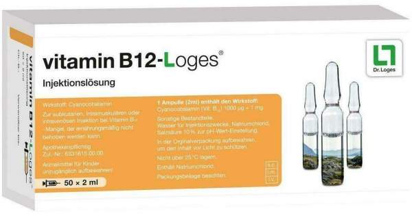 Vitamin B12 Loges Injektionslösung 50 X 2 ml Ampullen