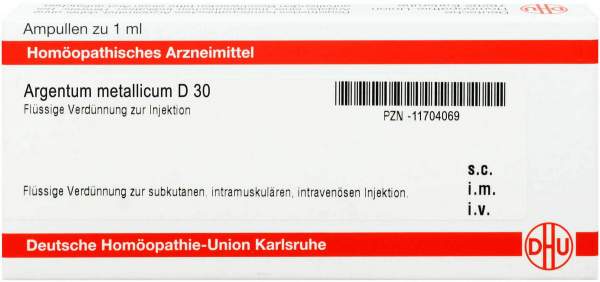 Dhu Argentum Metallicum D30 Ampullen 8 X 1 ml