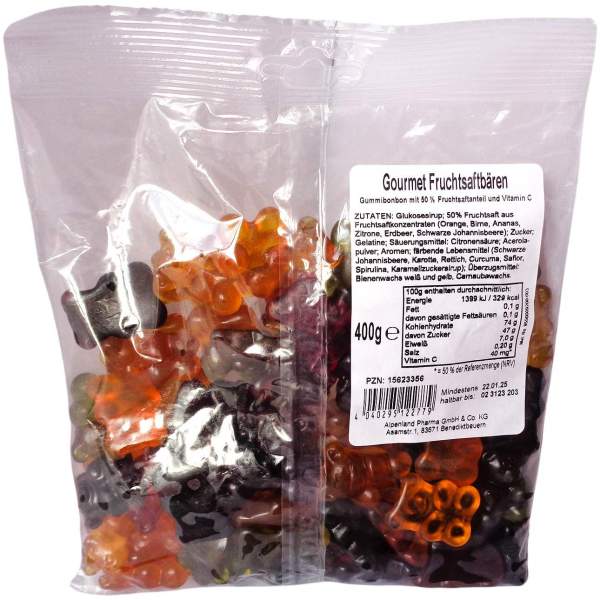 Fruchtsaftbären 50% Saft 400 G