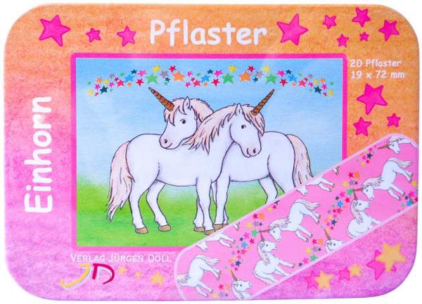 Kinderpflaster Einhorn Dose