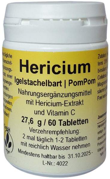 Hericium Igelstachelbart Tabletten 60 Stück