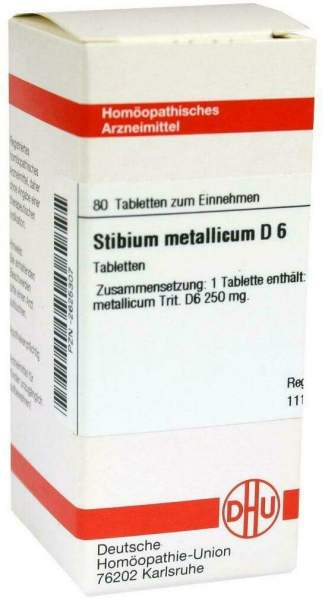 DHU Stibium Metallicum D6 80 Tabletten