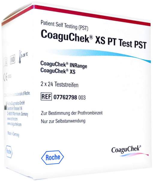 Coaguchek Xs Pt Test Pst 2 X 24 Teststreifen