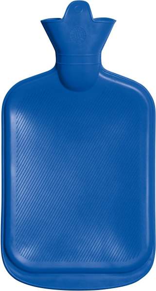 Wärmflasche 2 Liter, blau