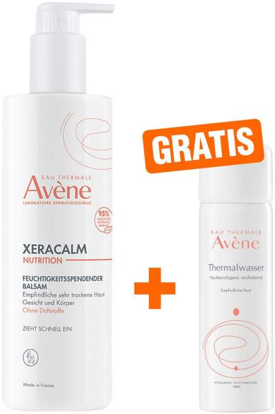 Avene XeraCalm Nutrition feuchtigkeitsspendender Balsam 400 ml + gratis Avene Thermalwasser Spray 50 ml