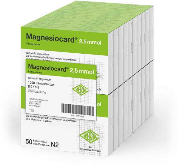 Magnesiocard 2,5 Mmol 20 X 50 Filmtabletten
