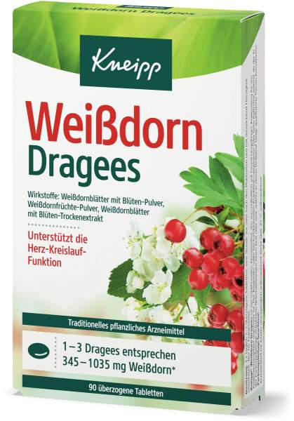 Kneipp Weißdorn 90 überzogene Tabletten